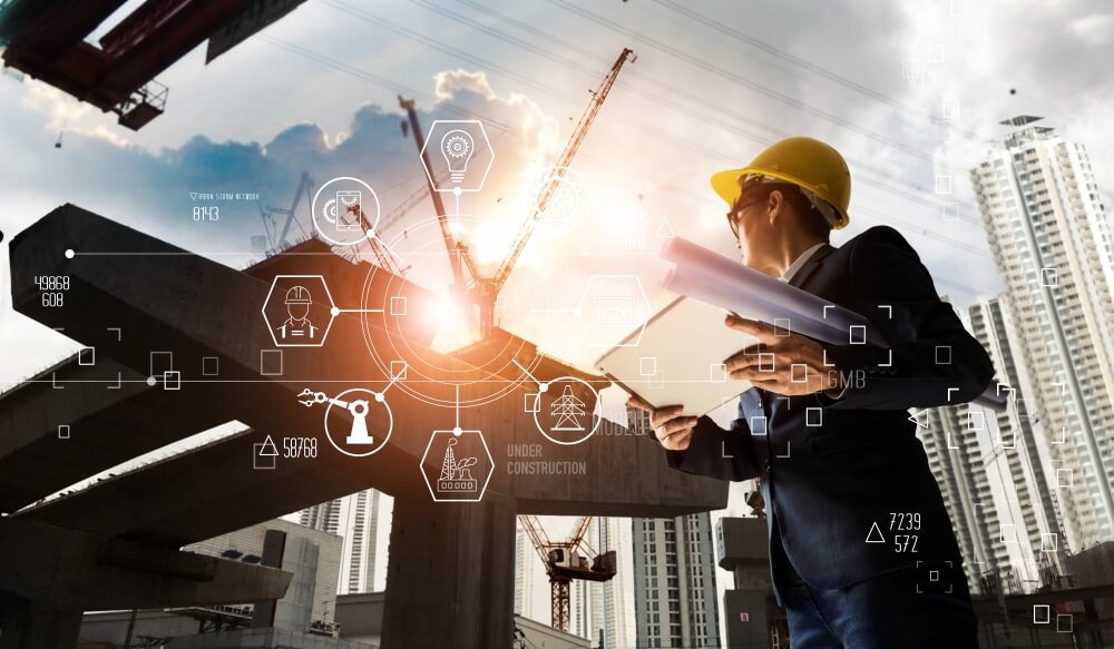 Construction team benefiting from automated handoffs on an active project site