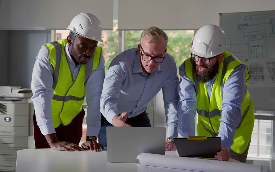 Executive reviewing instant financial insights and project cost reports