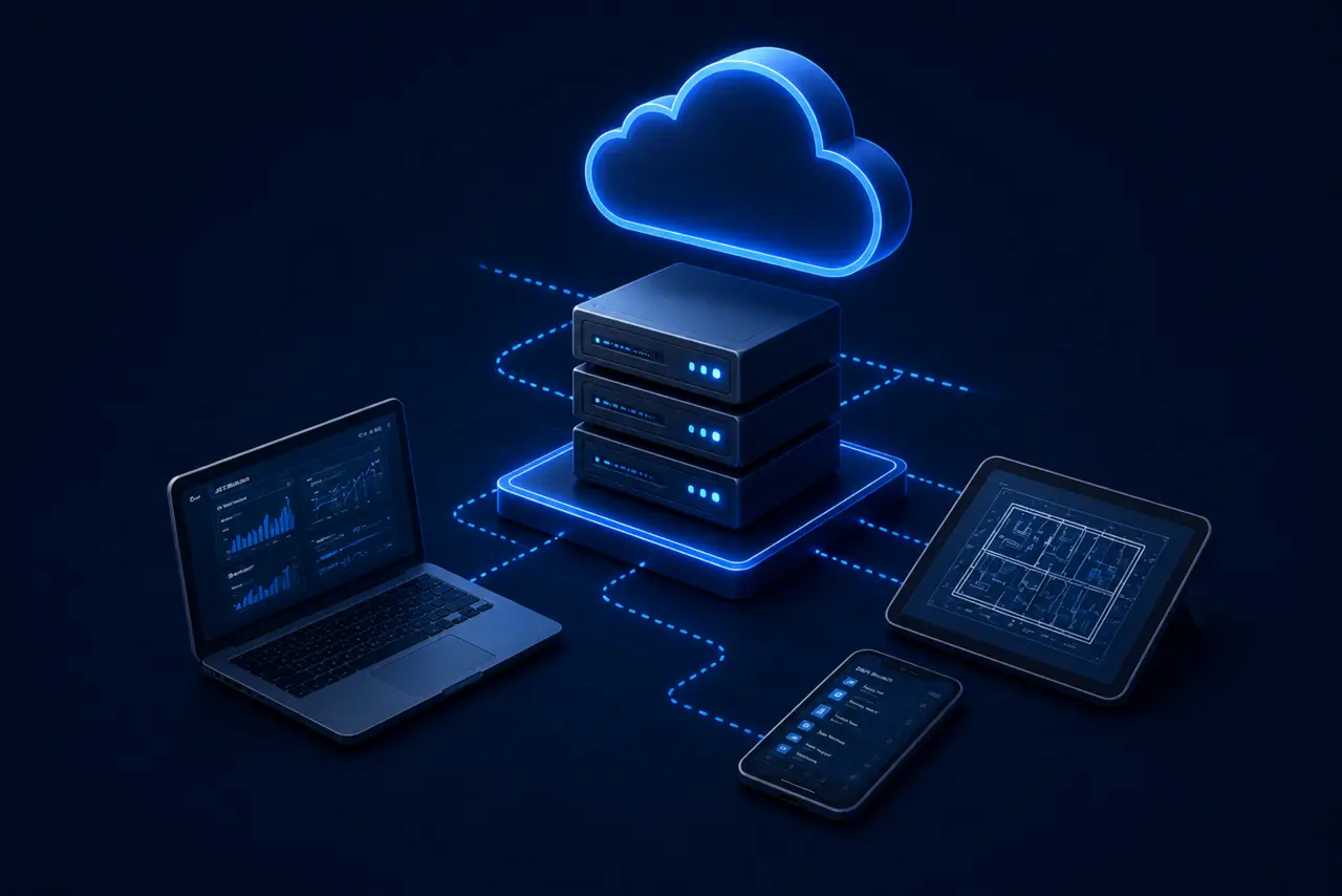 Jet.Build cloud infrastructure connecting servers, laptops, tablets, and mobile devices across project teams